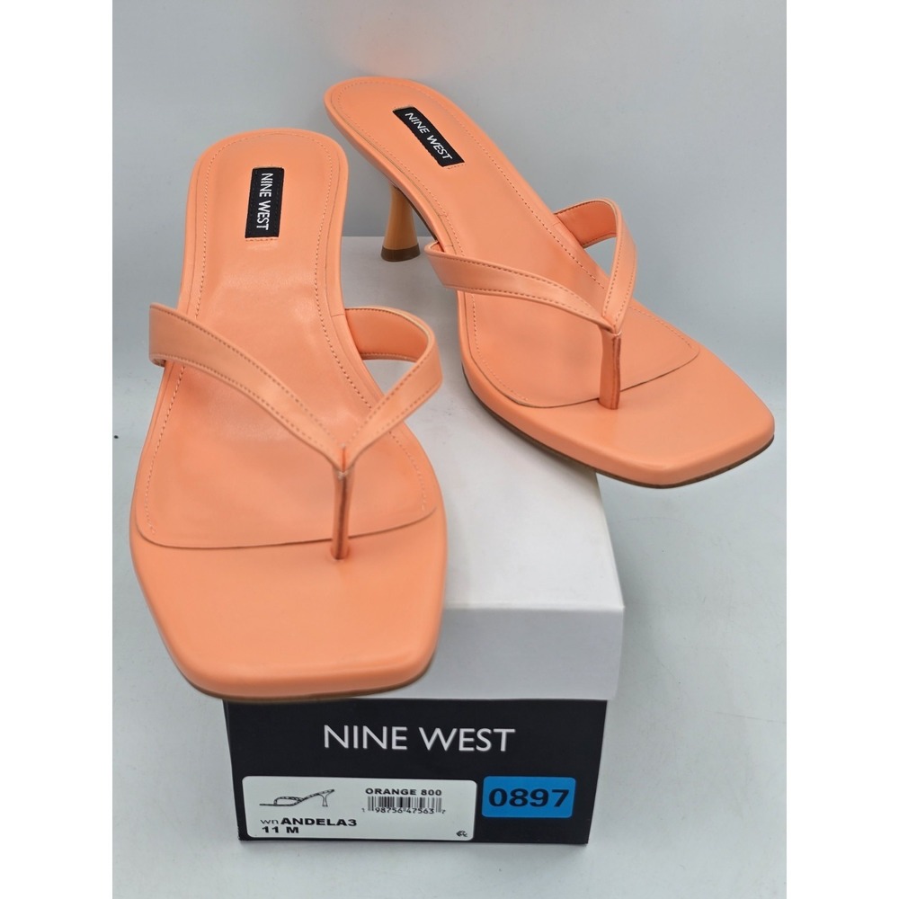 Woman's Heels Nine West Andela 3 - Orange 800 -‎ Sz 11 M New With Box